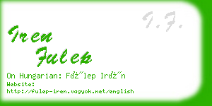 iren fulep business card